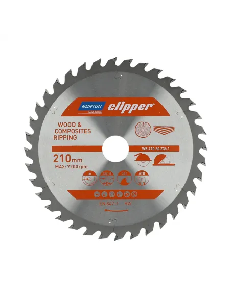 NORTON PIŁA TARCZOWA 210mm x 30mm x 36z DREWNO I KOMPOZYTY ATB (2,8 / 1,8)
