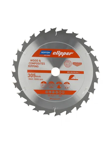 NORTON PIŁA TARCZOWA 305mm x 30mm x 24z DREWNO I KOMPOZYTY ATB (3,2 / 2,2)