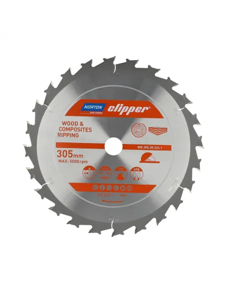 NORTON PIŁA TARCZOWA 305mm x 30mm x 24z DREWNO I KOMPOZYTY ATB (3,2 / 2,2)