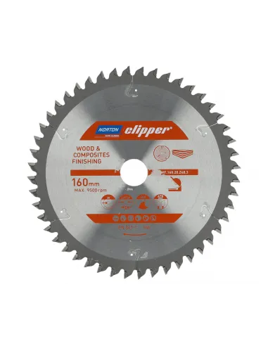 NORTON PIŁA TARCZOWA 160mm x 20mm x 48z DREWNO I KOMPOZYTY ATB Neg (2,6 / 1,6)