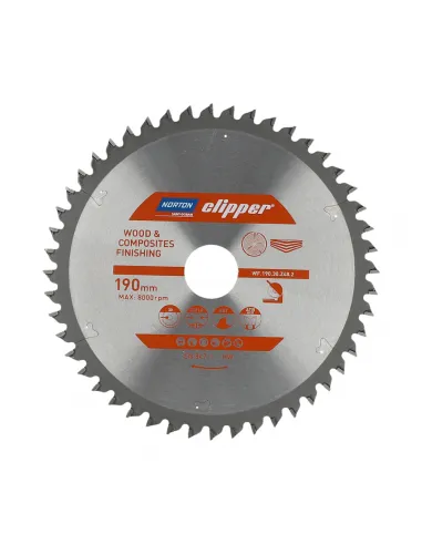 NORTON PIŁA TARCZOWA 190mm x 30mm x 48z DREWNO I KOMPOZYTY ATB Neg (2,6 / 1,6)
