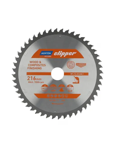 NORTON PIŁA TARCZOWA 216mm x 30mm x 48z DREWNO I KOMPOZYTY ATB Neg (2,6 / 1,6)