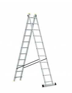 AWTOOLS DRABINA ALUMINIOWA 2x11 150KG WIELOFUNKCYJNA 2-CZĘŚCIOWA
