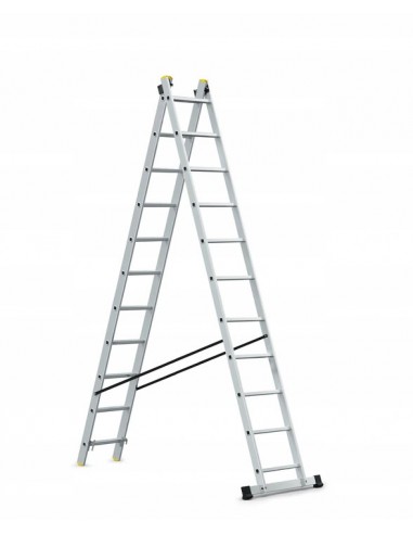 AWTOOLS DRABINA ALUMINIOWA 2x11 150KG WIELOFUNKCYJNA 2-CZĘŚCIOWA