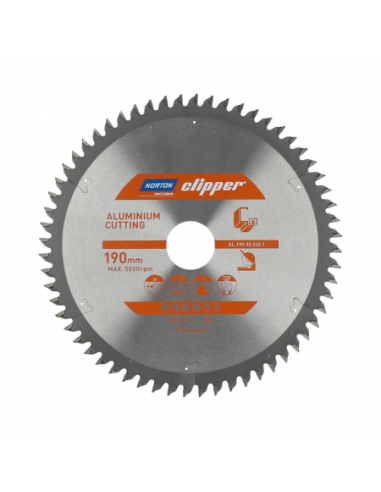 NORTON PIŁA TARCZOWA 190mm x 30mm x 60z ALUMINUM (2,6/1,8)
