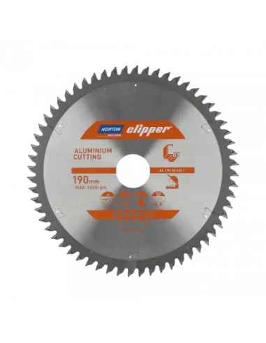NORTON PIŁA TARCZOWA 190mm x 30mm x 60z ALUMINUM (2,6/1,8)
