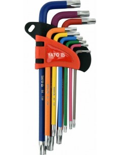 YATO KLUCZE TORX FAJKOWE 9szt. T10-T50 05633