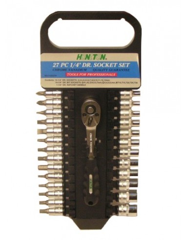 HONITON ZESTAW KLUCZY  27 ELEMENTÓW 1/4"      1127