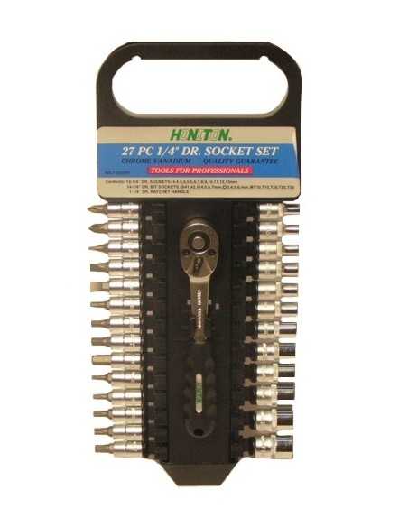 HONITON ZESTAW KLUCZY  27 ELEMENTÓW 1/4"      1127