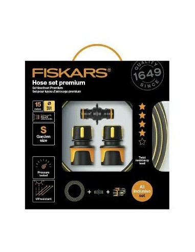 FISKARS ZESTAW Z WĘŻEM OGRODOWYM PREMIUM 3/8" 15m - Q4