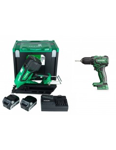 HIKOKI GWOŹDZIARKA 18V NR1890DBCL NR1890DBCL W9Z  2x3.0Ah + ŁADOWARKA + WKRĘTARKA DS18DD