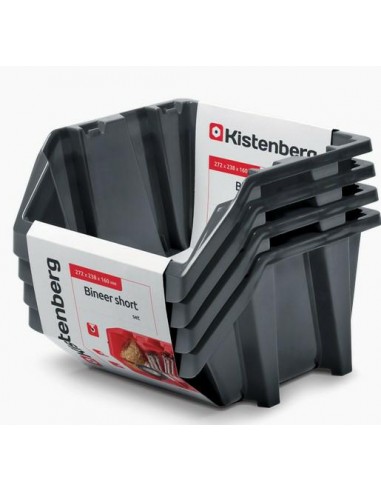 KISTENBERG KUWETY 28 BINEER SHORT 4szt. CZARNE 272x238x160mm