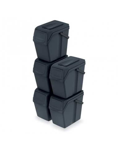 KEDEN KOSZ NA ŚMIECI SORTIBOX (SET5) - ANTRACYTOWY