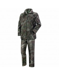 KOMPLET PRZECIWDESZCZOWY KURTKA + SPODNIE MORO/KAMUFLAŻ   S