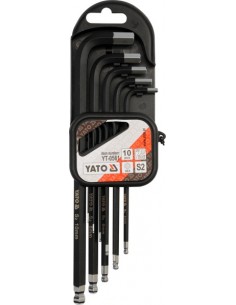 YATO KLUCZE IMBUSOWE FAJKOWE 10szt. DŁUGIE 0561