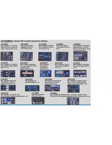 KING TONY WÓZEK WARSZTATOWY 8 SZUFLAD 325 SZARY