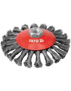YATO SZCZOTKA STOŻKOWA 125mm, NA GWINT M14, DRUT SKRĘCANY  4764