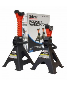 PODSTAWKI 2 szt. 3 TONY /SILVER Z BLOKADĄ I GUMOWĄ NAKŁADKĄ