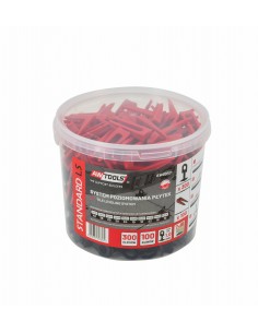 AWTOOLS SYSTEM POZIOMOWANIA PŁYTEK STANDARD 1,0mm - 7-15mm - KLIPS 300szt. + KLIN 100szt.