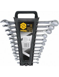 VOREL KLUCZE PŁASKO - OCZKOWE KOMPLET  12szt (6-22mm) CV   50871