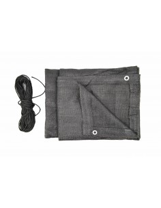 AWTOOLS OSŁONA BALKONOWA 1*5m 180g Z OCZKAMI UV SZARA