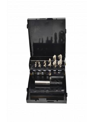AWTOOLS ZESTAW WIERTEŁ GWINTUJĄCYCH M3-M10 7 SZTUK
