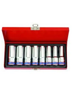 KING TONY KOMPLET NASADEK 1/2"  8cz. DŁUGIE/ KASETA