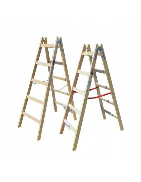 AWTOOLS DRABINA DREWNIANA  2x 7 STOPNI 150KG