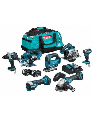 MAKITA.ZES.COMBO 18V (DDF486+DGA504+DHS660+DJV182+DKP181+DTD153+DTM52) 2x5,0Ah TORBA DLX7019TX1