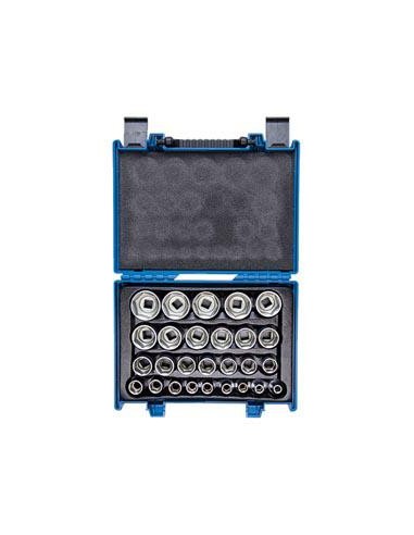 KT ZESTAW NASADEK KRÓTKICH 1/2"6kąt. 27szt. WALIZKA
