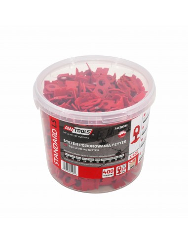 AWTOOLS SYSTEM POZIOMOWANIA PŁYTEK STANDARD 3,0mm - 7-15mm - KLIPS 400szt.