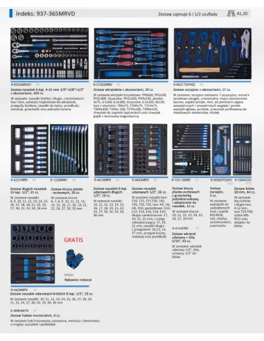 KING TONY WÓZEK WARSZTATOWY  7 SZUFLAD 368 CZERWONY