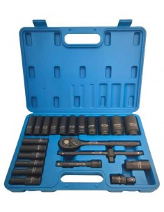 ADLER ZESTAW 1/2" GRZECHOTKA + NASADKI UDAROWE 23szt.