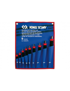 KING TONY ZESTAW WYBIJAKÓW IGŁOWYCH Z UCHWYTEM GUMOWYM 9 cz. 2 - 14mm