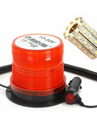 MAR-POL ŚWIATŁO OSTRZEGAWCZE POMARAŃCZOWE 10-30V 40-LED