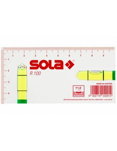 SOLA POZIOMNICA R 100 GREEN AKRYLOWA
