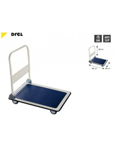 DREL WÓZEK MAGAZYNOWY 4-KOŁOWY 300KG PLATFORMA 90x60cm