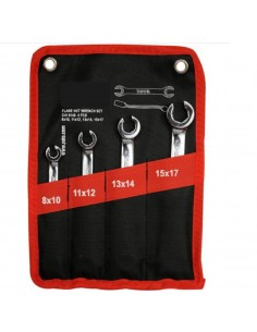 ZESTAW KLUCZY PŁASKICH PÓŁOTWARTYCH KOMPLET 4szt. /SILVER