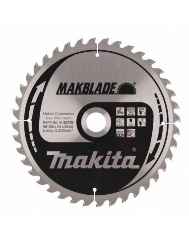 MAKITA PIŁA TARCZOWA  260x30x40z MAKBLADE DREWNO