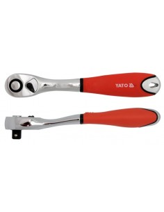YATO GRZECHOTKA 1/2" WYGIĘTA 72 - ZĘBY, GUMOWANA RĘKOJEŚĆ 0735