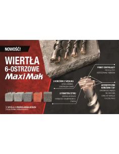 MAKITA WIERTŁO SDS MAX 32x 780x 920mm MAXI MAK 6-OSTRZOWE