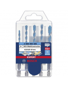 BOSCH WIERTŁO HEX-9 MULTICONSTRUCTION ZESTAW 5szt.  4/5/6/8mm