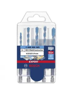 BOSCH WIERTŁO HEX-9 MULTICONSTRUCTION ZESTAW 5szt.  4/5/6/8mm