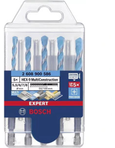 BOSCH WIERTŁO HEX-9 MULTICONSTRUCTION ZESTAW 5szt.  5.5/6/7/8mm
