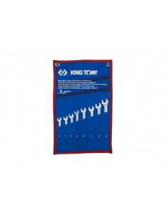 KING TONY ZESTAW KLUCZY PŁASKO-OCZKOWYCH DŁUGICH 8cz 6-13mm ETUI