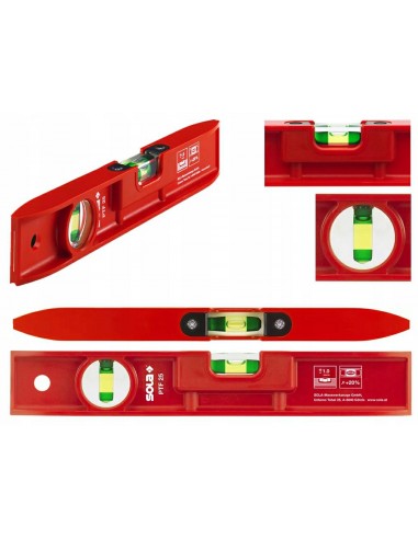 SOLA POZIOMNICA PLASTIKOWA 25cm  PTF 25