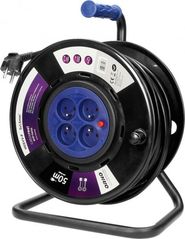 ORNO PRZEDŁUŻACZ BĘBNOWY 50m GN 4X2P+Z H05VV-F 3x1.5