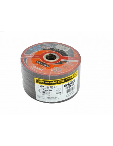 TARCZA METAL INCOFLEX  125*1,0 PRO STAL+INOX  /50+5 GRATIS
