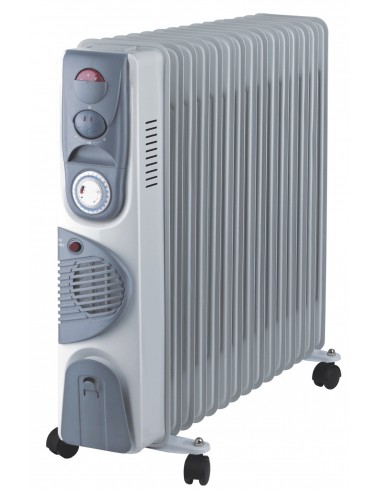 VOLTENO GRZEJNIK OLEJOWY 15-ŻEBEREK TURBO+TIMER 2500W+400W