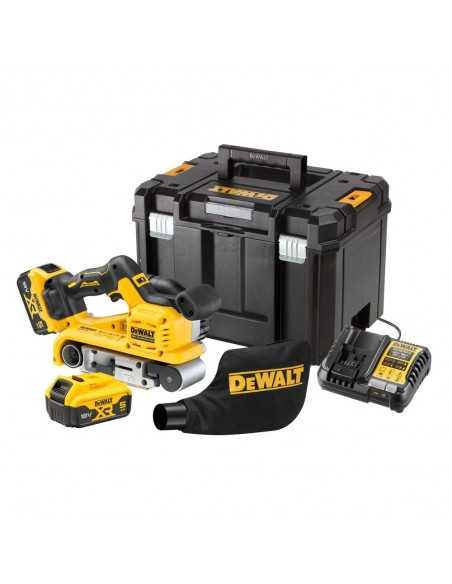 DEWALT SZLIFIERKA TAŚMOWA 18V DCW220P2 2x5,0Ah 75x533mm TSTAK